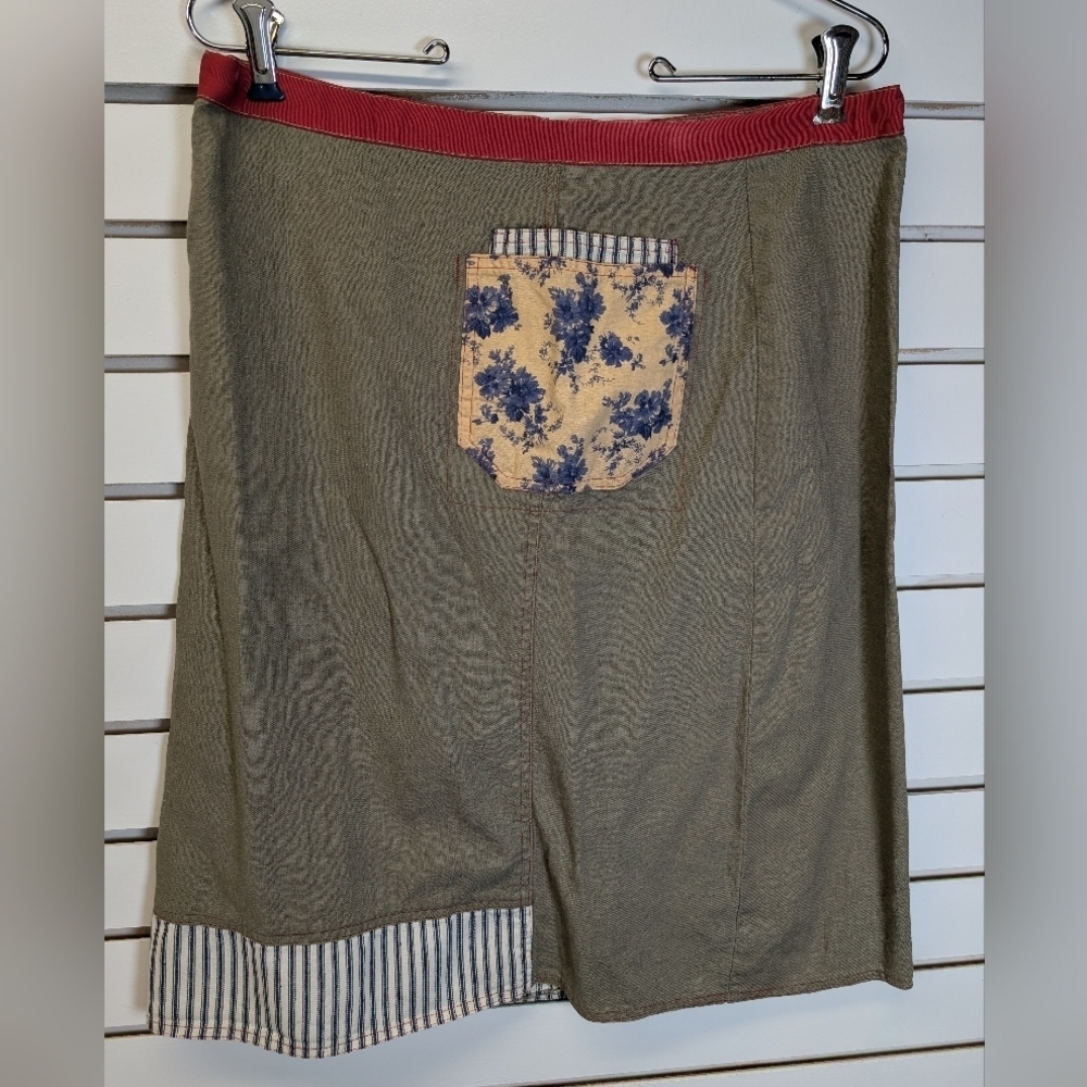 Anthropologie Neesh By D.A.R. Cottagecore Linen Blend Skirt Size Large EUC